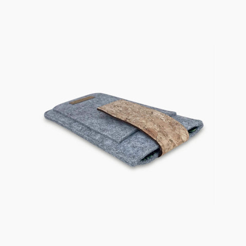 Mobiltelefonetui til Xiaomi 14 | med magnetlukning og ekstra rum | lysegrå - Striber | model HAKA