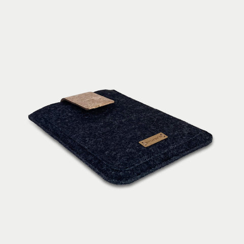 Cover til PocketBook Basic Lux 4 | med magnetlukning og ekstra rum | antracit - Stripes | model "HAKA"