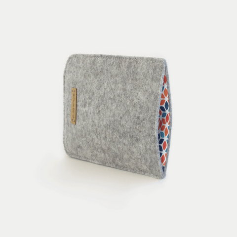 Mobiltelefon cover til Samsung Galaxy S22 Plus | lavet af filt og økologisk bomuld | lysegrå - farverig | Model "LET"