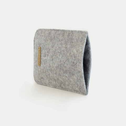 Mobiltelefon cover til Samsung Galaxy S22 | lavet af filt og økologisk bomuld | lysegrå - spor | Model "LET"