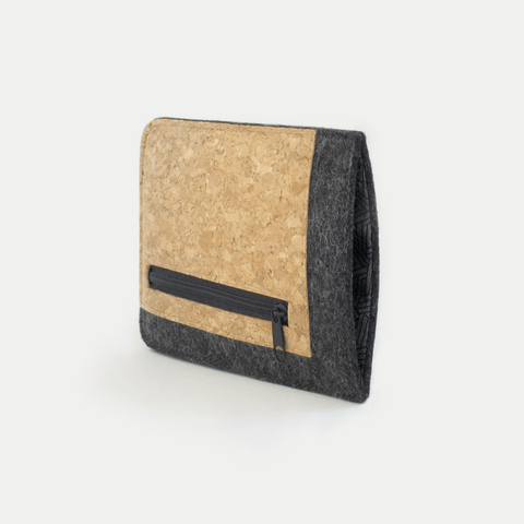 Mobiltelefontaske med kortrum til Fairphone 4 | antracit - spor | Model "ZIP"