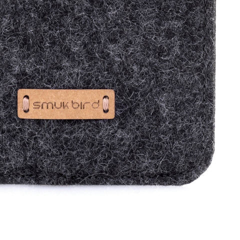 Mobiltelefontaske med kortrum til Fairphone 4 | antracit - spor | Model "ZIP"