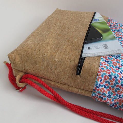 Gymnastiktaske, rygsæk | lavet af bomuld og kork | Colorful