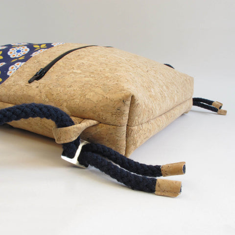 Gymnastiktaske til børn, lille rygsæk | lavet af bomuld og kork | Bloom