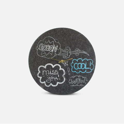 Filt og kork vægur 30 cm | Design "Cool" af Anja Streese