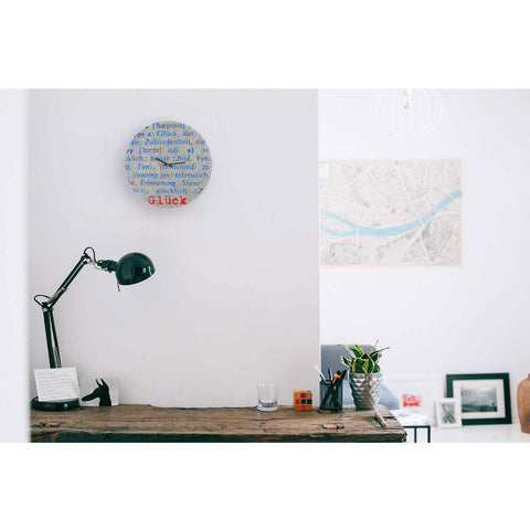 Filt og kork vægur 30 cm | Design "Happiness" af Anja Streese