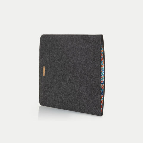 Sleeve til MacBook Pro 16 | fremstillet af filt og økologisk bomuld | antracit - Colorful | "LET"-model