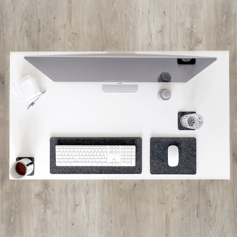 Musemåtte lavet af filt og kork | 20x25 cm | antracit