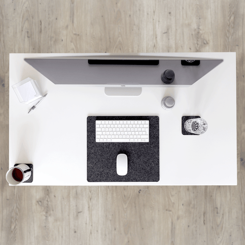 Skrivebordsunderlag af filt og kork | 38x34,5cm | antracit