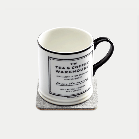 Glasskåner lavet af filt og kork | Sæt med 2 | 10x10cm | lysegrå