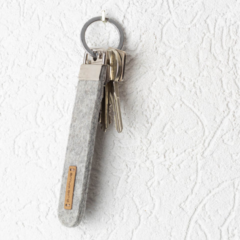 Filt nøglering | lysegrå