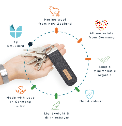 Filt nøglering | antracit