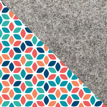 Etui til Onyx Boox Leaf 2 | lavet af filt og økologisk bomuld | lysegrå - farverig | Model "LET"