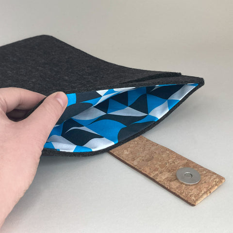 Etui til Asus Zenbook | med magnetlukning og ekstra rum  | antracit - Former | Model "HAKA"