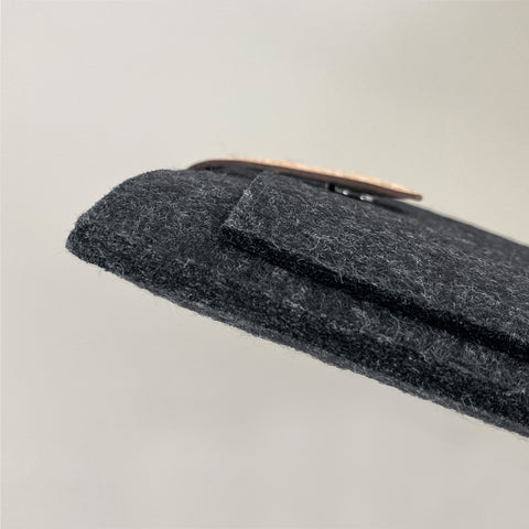 Etui til Asus Zenbook 14 | med magnetlukning og ekstra rum  | antracit - Former | Model "HAKA"