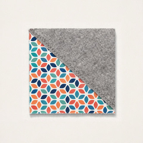 Etui til mobiltelefon | fremstillet af filt og økologisk bomuld | lysegrå - colorful | "LET"-model