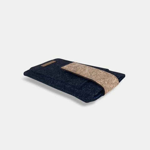 Mobilcover til Fairphone 4 | med magnetlukning og ekstra rum | antracit - Tracks | Modell HAKA