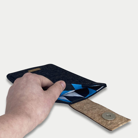Cover til Tolino Epos 3 | med magnetlukning og ekstra rum | antracit - Shapes | model "HAKA"