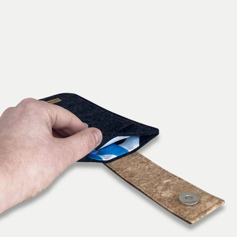 Mobiltelefonetui til Samsung Galaxy M53 | med magnetlukning og ekstra rum | antracit - Shapes | model HAKA