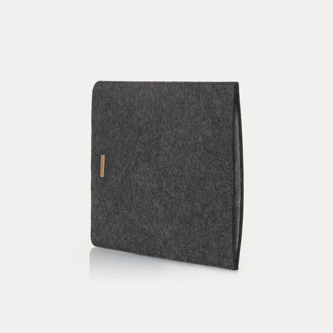 Taske til MacBook Pro M3 Max | lavet af filt og økologisk bomuld | antracit - spor | Model "LET"