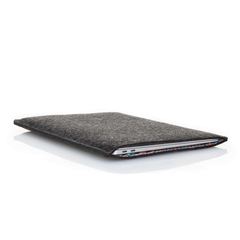 Etui til Acer TravelMate | lavet af filt og økologisk bomuld | antracit - farverig | Model "LET"