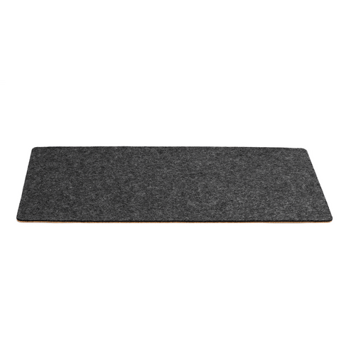 Skrivebordsunderlag lavet af filt og kork | 45x65cm | antracit