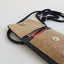 Skuldertaske til Fairphone 5 | lavet af filt og økologisk bomuld | antracit - blomst | Model KEDJA