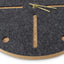 Vægur lavet af filt og kork 30 cm | antracit - guld | Design: Odense