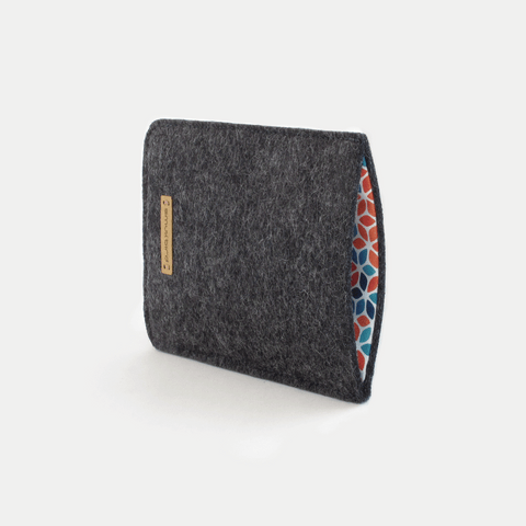 Telefoncover til Google Pixel 8 | lavet af filt og økologisk bomuld | antracit - farverig | Model "LET"