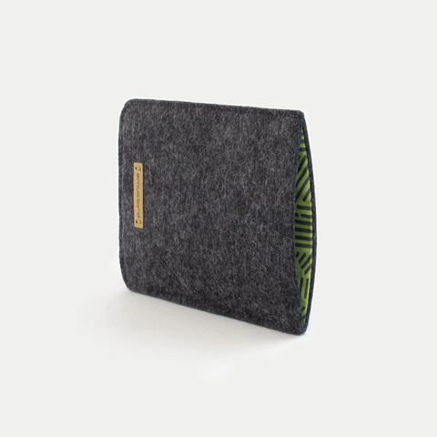 Mobiltelefon cover til Xiaomi Poco X5 | lavet af filt og økologisk bomuld | antracit - striber | Model "LET"