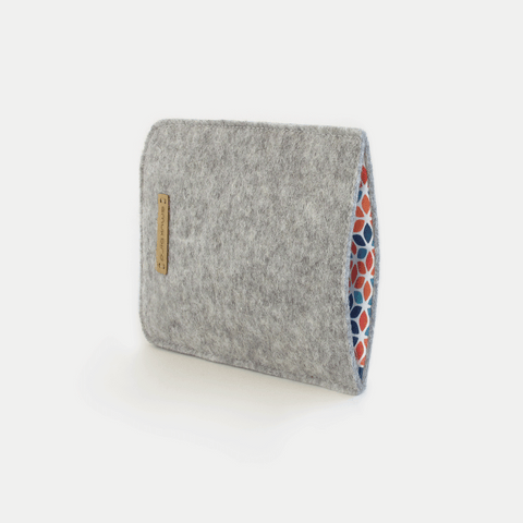 Mobiltelefon cover til Samsung Galaxy A52 | lavet af filt og økologisk bomuld | lysegrå - farverig | Model "LET"