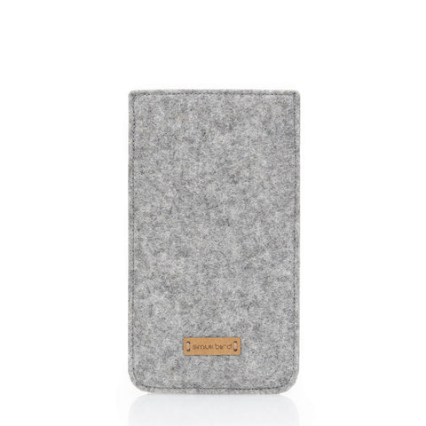 Mobiltelefon cover til Xiaomi Redmi 10 | lavet af filt og økologisk bomuld | lysegrå - farverig | Model "LET"