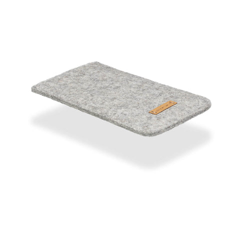 Mobiltelefon cover til Xiaomi Poco X4 Pro | lavet af filt og økologisk bomuld | lysegrå - blomstrer | Model "LET"