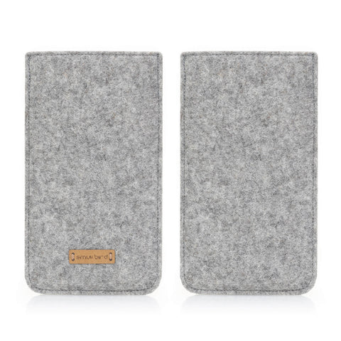 Mobiltelefon cover til Xiaomi Redmi 10 | lavet af filt og økologisk bomuld | lysegrå - farverig | Model "LET"