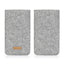 Mobiltelefon cover til Xiaomi Poco X4 GT | lavet af filt og økologisk bomuld | lysegrå - farverig | Model "LET"
