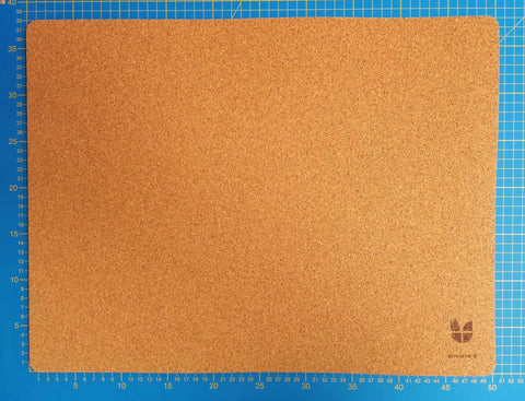 Skrivebordsunderlag af filt og kork | 38x50cm | lysegrå