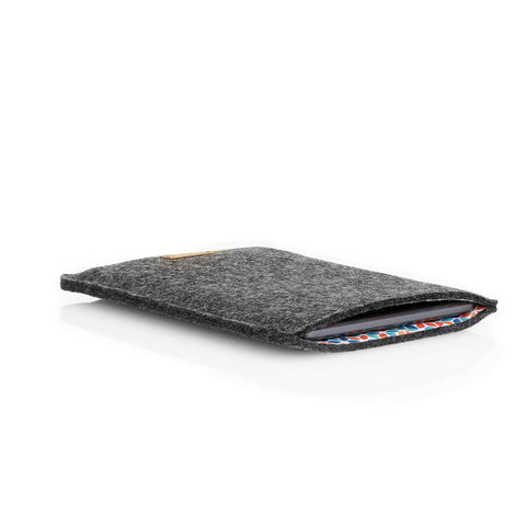 Etui til PocketBook InkPad 3 | lavet af filt og økologisk bomuld | antracit - farverig | Model "LET"