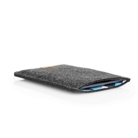 Etui til PocketBook InkPad 3 | lavet af filt og økologisk bomuld | antracit - former | Model "LET"