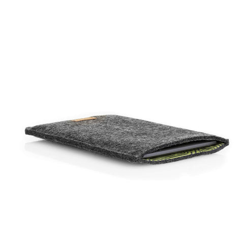 Etui til ReMarkable 2 | lavet af filt og økologisk bomuld | antracit - striber | Model "LET"