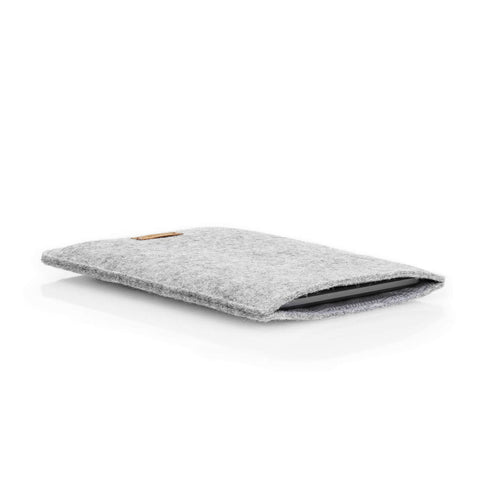 Etui til Onyx Boox Note 2 | lavet af filt og økologisk bomuld | lysegrå - spor | Model "LET"