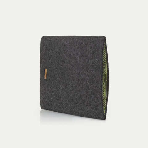 Sleeve til MacBook Air 13 | fremstillet af filt og økologisk bomuld | antracit - Stripes | "LET"-model