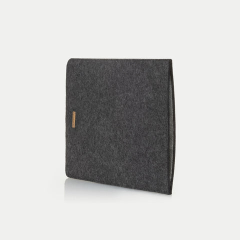 Sleeve til MacBook Pro 14 | fremstillet af filt og økologisk bomuld | antracit - Tracks | "LET"-model