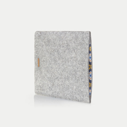 Sleeve til MacBook Air 13 | fremstillet af filt og økologisk bomuld | lysegrå - Bloom | "LET"-model