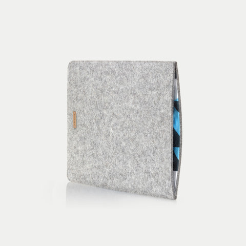 Sleeve til MacBook Pro 15 | fremstillet af filt og økologisk bomuld | lysegrå - Shapes | "LET"-model