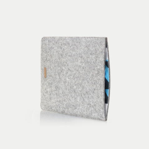 Skræddersyet laptop sleeve | lavet af filt og økologisk bomuld | lysegrå - Former | Model "LET"