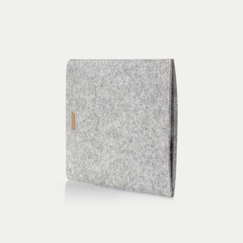 Sleeve til MacBook Pro 13 | fremstillet af filt og økologisk bomuld | lysegrå - Tracks | "LET"-model