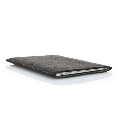 Sleeve til MacBook Air 13 | fremstillet af filt og økologisk bomuld | antracit - Stripes | "LET"-model