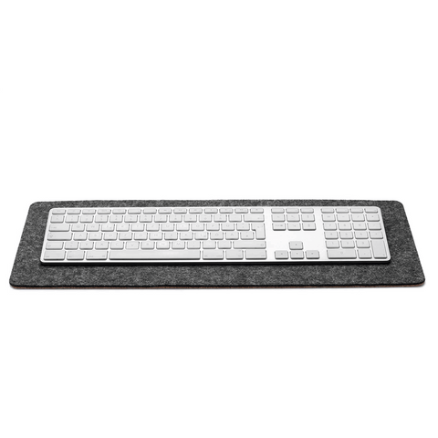 Skrivebordsunderlag af filt og kork | 20x50cm | antracit