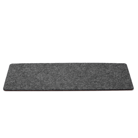 Skrivebordsunderlag af filt og kork | 20x50cm | antracit