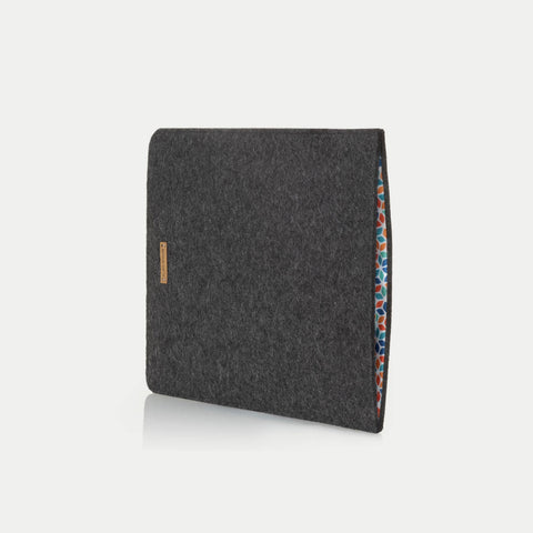 Sleeve til Galaxy Tab S6 lite | fremstillet af filt og økologisk bomuld | antracit - colorful | "LET"-model